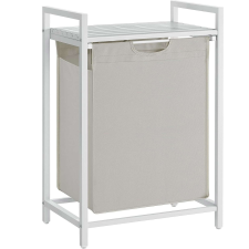 Vasagle Szennyeskosár, Songmics, Fehér/Szürke, 20 kg bútor