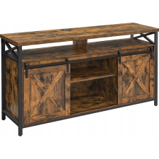 Vasagle TV-Állvány Szekrény, Fém Keret, Rusztikus Barna és Fekete (LTV071B01V1 XXX) bútor