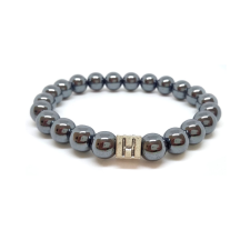  Vasfelvételt támogató, vértisztító, vérnyomást stabilizáló Betűs - hematit ásvány karkötő karkötő