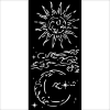 Vastag stencil cm 12X25 - Masquerade sun and moon