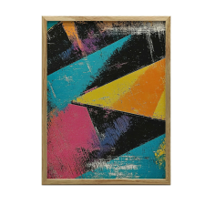  VÁSZFESTÉS BÁTOR FORMÁK FALHOZ KERETTEL 40x50 CM grafika, keretezett kép
