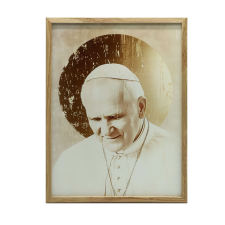VÁSZFESTMÉNY II. JÁNOS PÁL PÁPA FALI PORTRÉHOZ 70x100 CM grafika, keretezett kép