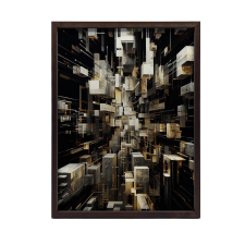  VÁSZON FESTMÉNY ARANY FALABIRINTHOZ KERET NÉLKÜL 50x70 CM grafika, keretezett kép