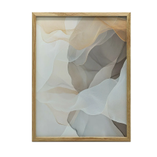  VÁSZON FESTMÉNY ÉTERikus HULLÁM ARANY ALUMÍNIUM KERETBEN 50x70 CM grafika, keretezett kép