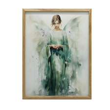 VÁSZON FESTMÉNY FALHOZ MYSTICAL BEAUTY GREEN GLOW 30x40 grafika, keretezett kép