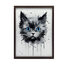 VÁSZON FESTMÉNY FALI CATÁHOZ Akvarellben KERET NÉLKÜL 50x70 CM grafika, keretezett kép