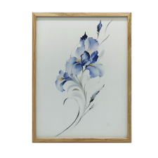 VÁSZON FESTMÉNY FALRA A KÉK IRIS FINOMSÁGA 70x100 CM grafika, keretezett kép