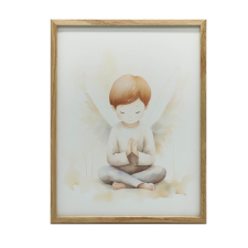 VÁSZON FESTMÉNY Jámbor szemlélődés PREMIUM VÁSZON 50x70 grafika, keretezett kép