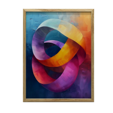  VÁSZON FESTMÉNY KERET NÉLKÜLI DINAMIKUS GYŰRŰHEZ 50x70 CM grafika, keretezett kép