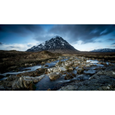  Vászon festmény, MÉDIA, Kövek a folyón, 105 x 70 cm grafika, keretezett kép