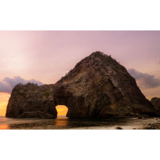  Vászon festmény, MÉDIA, Szikla a vízben, 105 x 70 cm grafika, keretezett kép