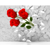  Vászon festmény, MEDIA, Vörös rózsák a falon keresztül, 105 x 70 cm