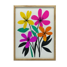  VÁSZON FESTMÉNY VIRÁG HARMÓNIA VÁSZON PREMIUM 50x70 CM KERET NÉLKÜL grafika, keretezett kép