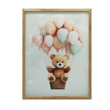 VÁSZON KÉP A FALHOZ A KIS MEDVE PARADÍSZIA AZ ÉGBEN 70x100 CM grafika, keretezett kép