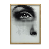  VÁSZON KÉP A FALHOZ STÍLUSOS SZEM SÖTÉT KERET 50x70 CM
