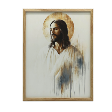 VÁSZON KÉP JÉZUSFALHOZ CSENDBEN KERETTEL 50x70 CM grafika, keretezett kép
