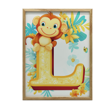  VÁSZON KÉP KERET NÉLKÜL JOYFUL MONKEY PREMIUM VÁSZON 70x100 grafika, keretezett kép