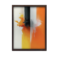 VÁSZON KÉP NARANCS EXPRESSZIÓHOZ 70x100 CM KERETTEL grafika, keretezett kép