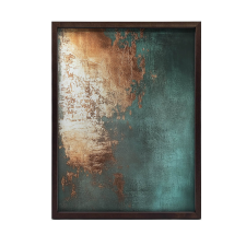  VÁSZON KÉP RÉZ AKCENT TÖRKIZ FALHOZ 60x90 CM ARANY KERET grafika, keretezett kép