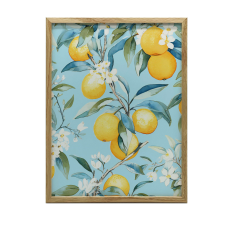  VÁSZONFESTÉS NARANCSRA VIRÁGÍTÓ KONYHA KERET NÉLKÜL 50x70 grafika, keretezett kép