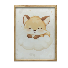 VÁSZONFESTÉS RÓKA FELHŐRE KERET NÉLKÜL 50x70 CM PREMIUM VÁSZON grafika, keretezett kép