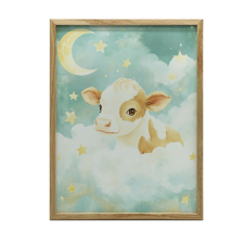  VÁSZONFESTÉS TEHÉN FELHŐKKEL 70x100 CM KERET NÉLKÜL PREMIUM VÁSZON grafika, keretezett kép