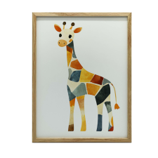  VÁSZONFESTÉS ZSIRÁF GEOMETRIA KERET NÉLKÜL 50x70 CM PREMIUM VÁSZON grafika, keretezett kép