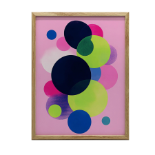 VÁSZONFESTMÉNY FALKÁOSZHOZ KÖRBEN ABSTRACT 40x50 CM grafika, keretezett kép
