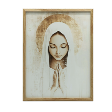 VÁSZONFESTMÉNY MÁRIA IMÁJÁHOZ CSENDBEN 50x70 CM KERET NÉLKÜL grafika, keretezett kép