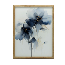 VÁSZONFESTMÉNY NAVY BLUE ELEGANCE Akvarellben KERET NÉLKÜL 70x100 grafika, keretezett kép