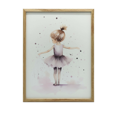VÁSZONFESTMÉNY Tánc BALLERINA RÓZSASZÍN MAGIC KERET NÉLKÜL 30x40 grafika, keretezett kép