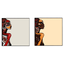  Vászonkép, 2 db-os készlet, MEDIA, africa4, 70 x 70 cm grafika, keretezett kép