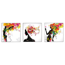  Vászonkép, 3 db-os szett, MEDIA, africa2, 60 x 60 cm grafika, keretezett kép