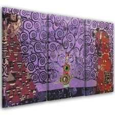  Vászonkép 3 részből, Violet Tree of Life absztrakt - 60x40 cm tapéta, díszléc és más dekoráció