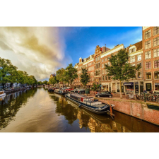  Vászonkép, MÉDIA, Holland csatornák, 105 x 70 cm grafika, keretezett kép