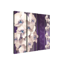 Vászonkép szett 3 darabos Orchidea elegáns 2 tapéta, díszléc és más dekoráció