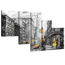 Vászonkép szett 5 darabos New York Art tapéta, díszléc és más dekoráció