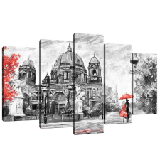  Vászonkép szett 5 darabos Város Művészet tapéta, díszléc és más dekoráció