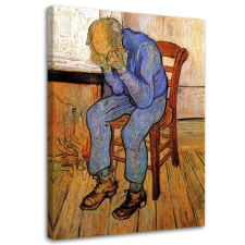  Vászonkép, Szomorú öregember - V. van Gogh sokszorosítása - 80x120 cm tapéta, díszléc és más dekoráció
