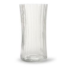  Váza üveg 18,5x12cm átlátszó dekoráció