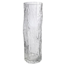  Váza üveg 24,5x10cm átlátszó dekoráció