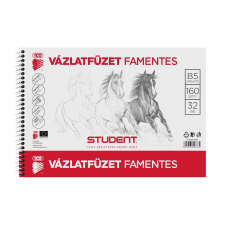 Vázlatfüzet B5 160g. famentes Student füzet