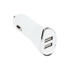 VCOM Autós 2xUSB töltő 10.5W Fehér (M077) mobiltelefon kellék