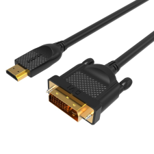 VCOM HDMI - DVI 24+1 kábel 1.8m Fekete kábel és adapter