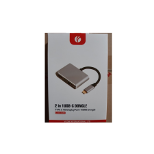 VCOM USB-C apa - DisplayPort anya + HDMI anya adapter kábel és adapter