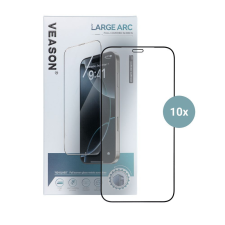 Veason 6D Pro edzett üveg fekete szegéllyel iPhone X/XS - 10 db mobiltelefon kellék