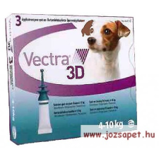 Vectra 3D rácsepegtető oldat S 4-10 kg közötti kutyáknak 3 pipetta élősködő elleni készítmény kutyáknak