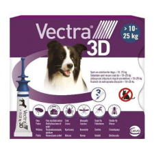Vectra Vectra 3D 10-25 kg M 3 db élősködő elleni készítmény kutyáknak