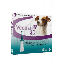Vectra Vectra 3D rácsepegtető oldat S-es kistestű kutyáknak 3 x 1,6 ml élősködő elleni készítmény kutyáknak