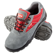  Védőcipő Fordított Bör/Szövött Szürke/Piros S1 40